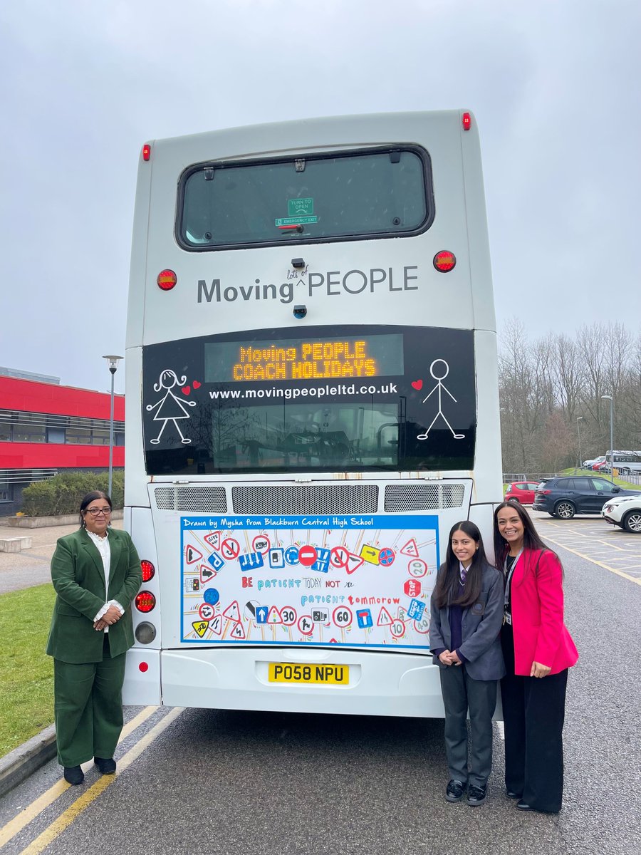 Blackburn Central High School (@bchs_uk) on Twitter photo Year 9 art student, Mysha, has won a competition hosted by the bus company <a href="/MovingPEOPLEltd/">Moving PEOPLE</a> to design the artwork for their buses. Mysha saw her design come to life when a bus came to school. Well done Mysha, it looks amazing! Year 9 art student, Mysha, has won a competition hosted by the bus company <a href="/MovingPEOPLEltd/">Moving PEOPLE</a> to design the artwork for their buses. Mysha saw her design come to life when a bus came to school. Well done Mysha, it looks amazing!
