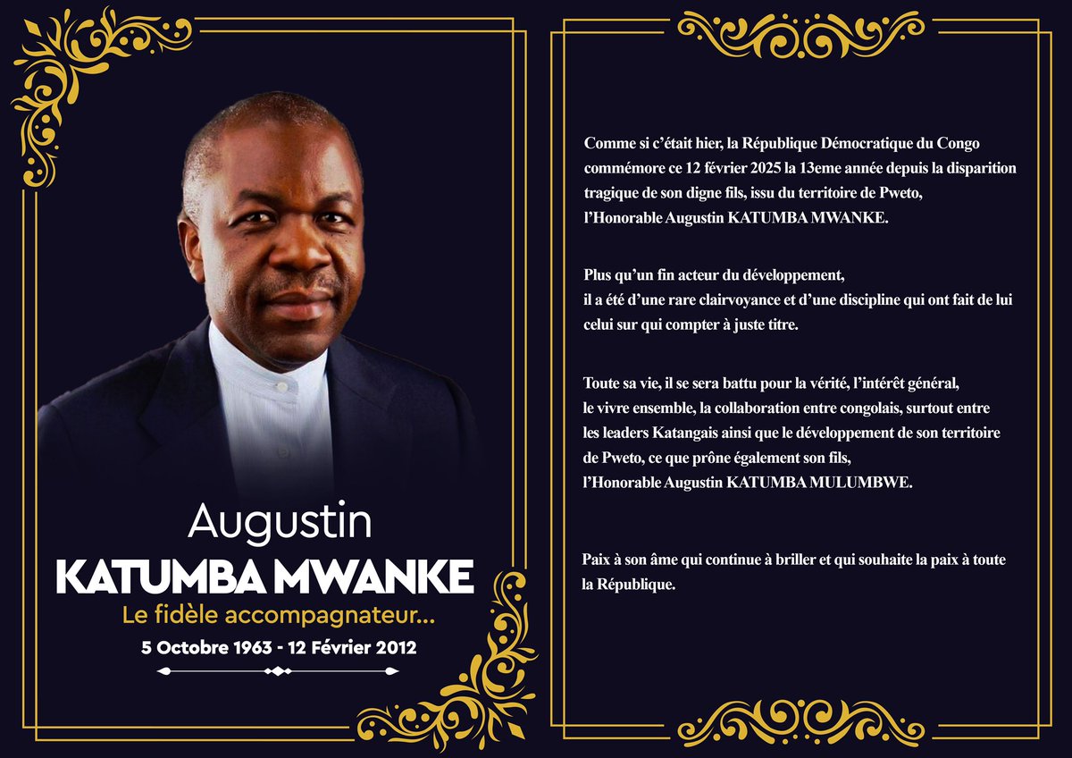 Augustin Katumba Mulumbwe tweet media