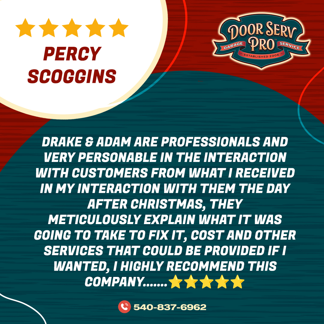 doorservpro's tweet photo. A huge shoutout to Percy for leaving us an awesome Google review! 🙌 Your kind words mean the world to us and motivate our team to keep providing top-notch service. We’re so glad we could meet your needs with our garage door expertise! 🚪💪

#CustomerAppreciation #ThankYou https://t.co/NJA51mJLA4