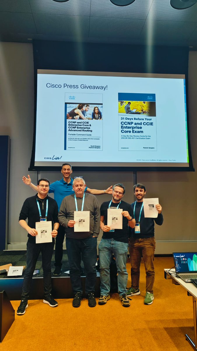 Patrick Gargano (@patrickgargano) on Twitter photo Happy recipients of my <a href="/CiscoPress/">ciscopress</a> books from this morning's <a href="/LearningatCisco/">Learn with Cisco</a> troubleshooting lab <a href="/CiscoLiveEMEA/">Cisco Live EMEA</a> Happy recipients of my <a href="/CiscoPress/">ciscopress</a> books from this morning's <a href="/LearningatCisco/">Learn with Cisco</a> troubleshooting lab <a href="/CiscoLiveEMEA/">Cisco Live EMEA</a>