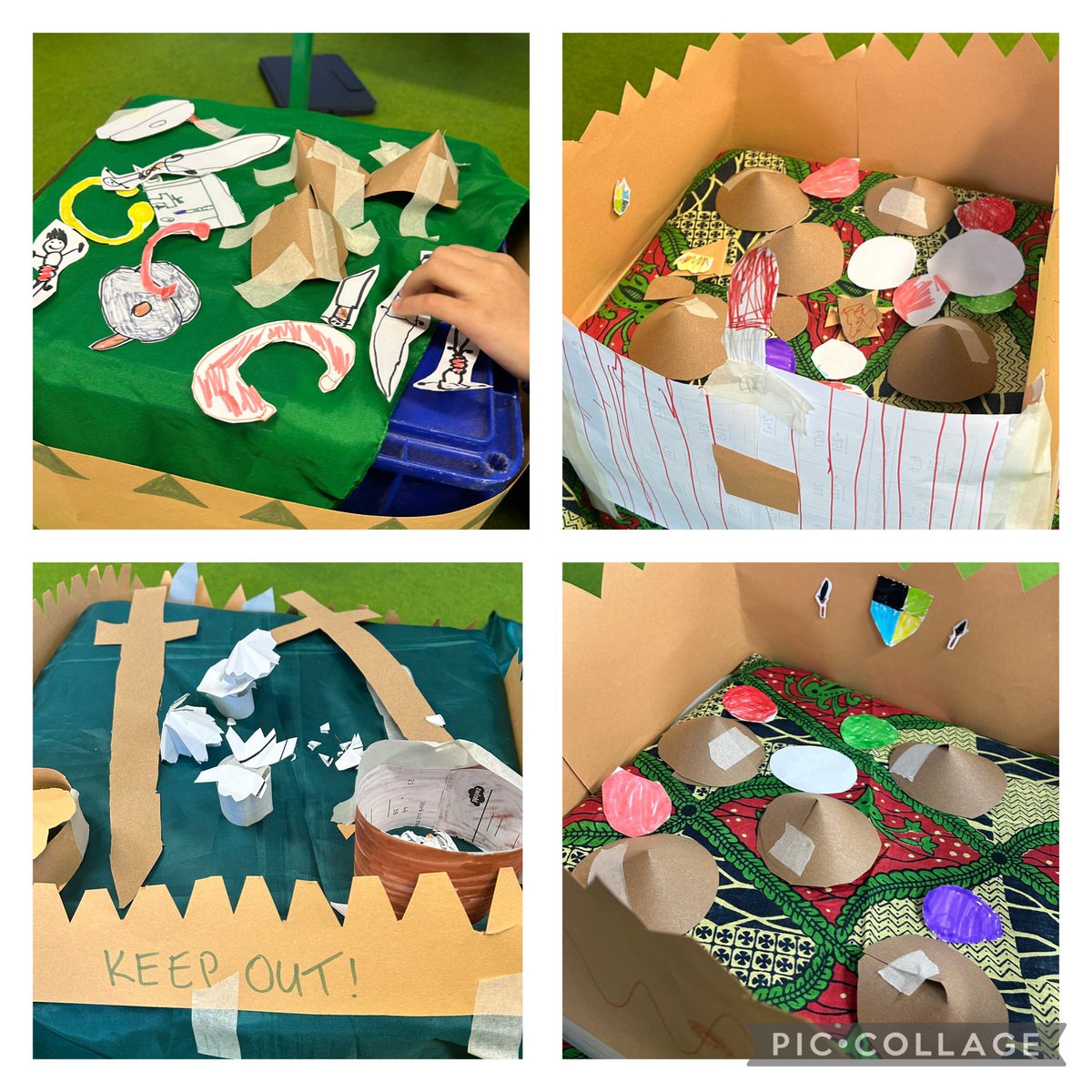 Year 3 had 20 mins to apply their knowledge of the Iron Age and work in groups to build hill forts. ‘Building the world’ is a key element of our history curriculum as it allows children to apply their learning and create something  together. 
#oasisacademies