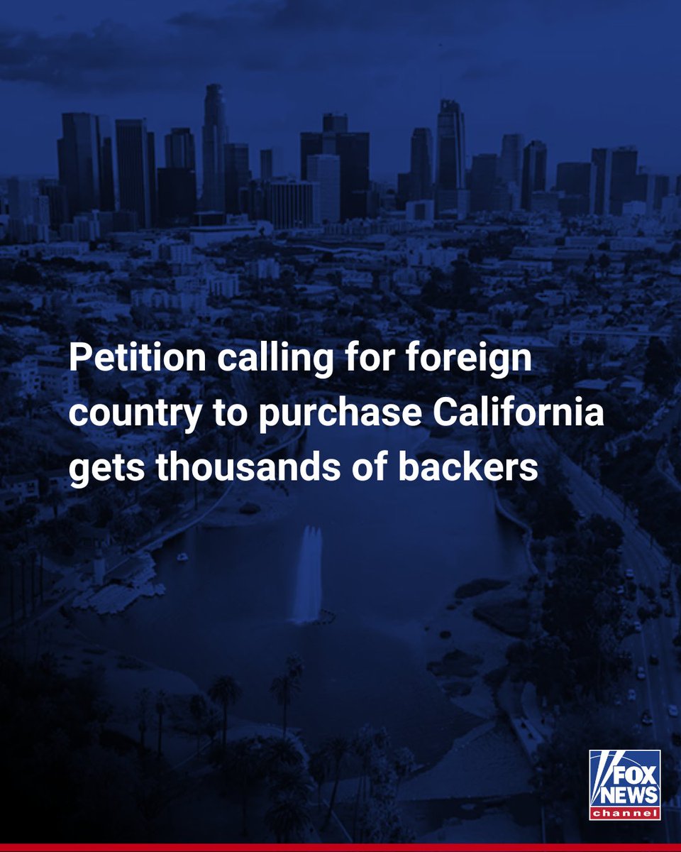 FoxNews's tweet image. CALIFORNIA LEAVIN'? More than 200,000 people have signed a petition for the Golden State to be purchased by Denmark amid President Trump's repeated interest in making Greenland, a Danish territory, part of the United States. More details. trib.al/7C405TU