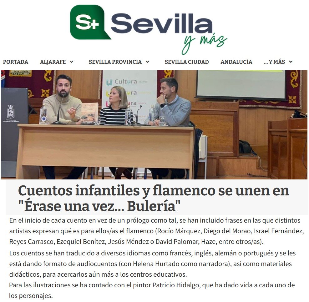 🗞️📰 Nota de prensa de nuestro proyecto "Érase una vez... Bulería" en el Periódico Digital <a href="/Sevillaymas/">Sevilla y más</a> 📕📗

#EducacionyFlamenco
#FlamencoenelAula