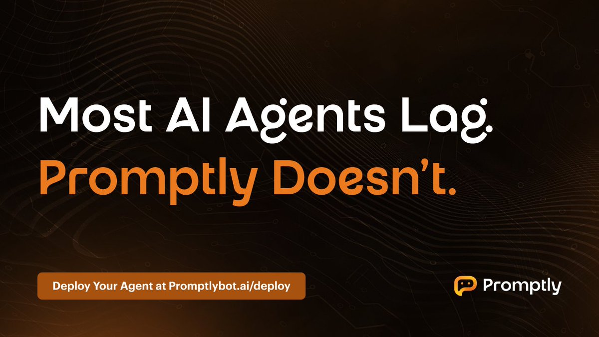 PromptlyAgent's tweet image. Most AI Agents Lag—Promptly Doesn’t. 

Many AI agents struggle with outdated data and slow responses—some don’t even know today’s date! 😳

That’s where Promptly comes in. Our AI delivers real-time answers and actions, ensuring your workflow stays smooth and uninterrupted.

⚡…