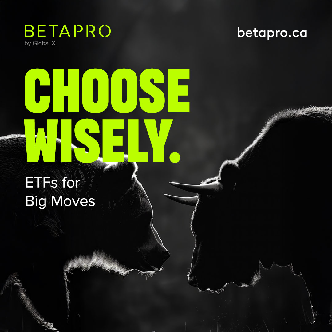 BetaProETFs's tweet image. Experienced traders: explore the power of leveraged, inverse and inverse-leveraged ETFs to capitalize on market movements, help amplify returns, and manage risk – all with the simplicity and accessibility of BetaPro by Global X.
Learn more: betapro.ca