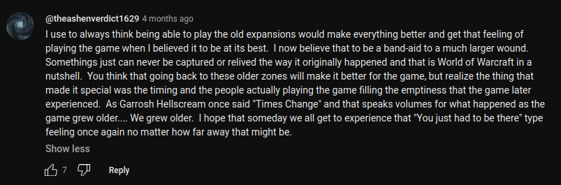 basaldizain's tweet photo. Esse texto é incrível enquanto você escuta essa música. Talvez muito poucos perceberam que WoW foi uma experiência épica para seus jogadores e que causa nostaugia em eventos que não tem nem 30 anos. Incrível!
https://t.co/xrekrSb7I6 https://t.co/5TqQBCDS8h