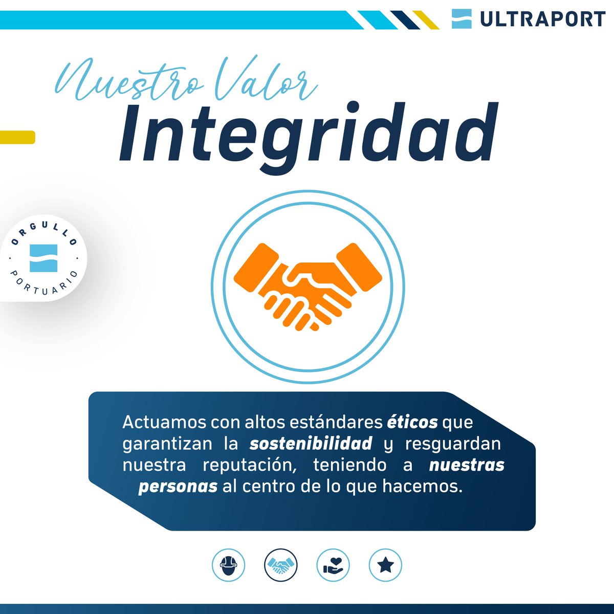 Ultraport_Chile's tweet image. En Ultraport la integridad guía cada una de nuestras acciones
Actuamos con transparencia y responsabilidad, asegurando operaciones de excelencia y alto nivel. Nuestro compromiso es hacer siempre lo correcto, cuidando cada detalle.
¿Qué significa para ti actuar con integridad?