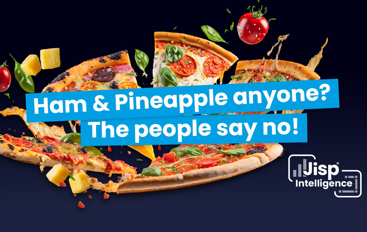 🍕National Pizza Day Special! Jisp Intelligence, the data &amp; insights division of Jisp, surveyed the UK’s pizza lovers to reveal the nation’s favourite slice! 

Which topping took the crown? 👑 

Find out here: jisp.com/post/ham-pinea…

#NationalPizzaDay #PizzaLovers #DataInsights