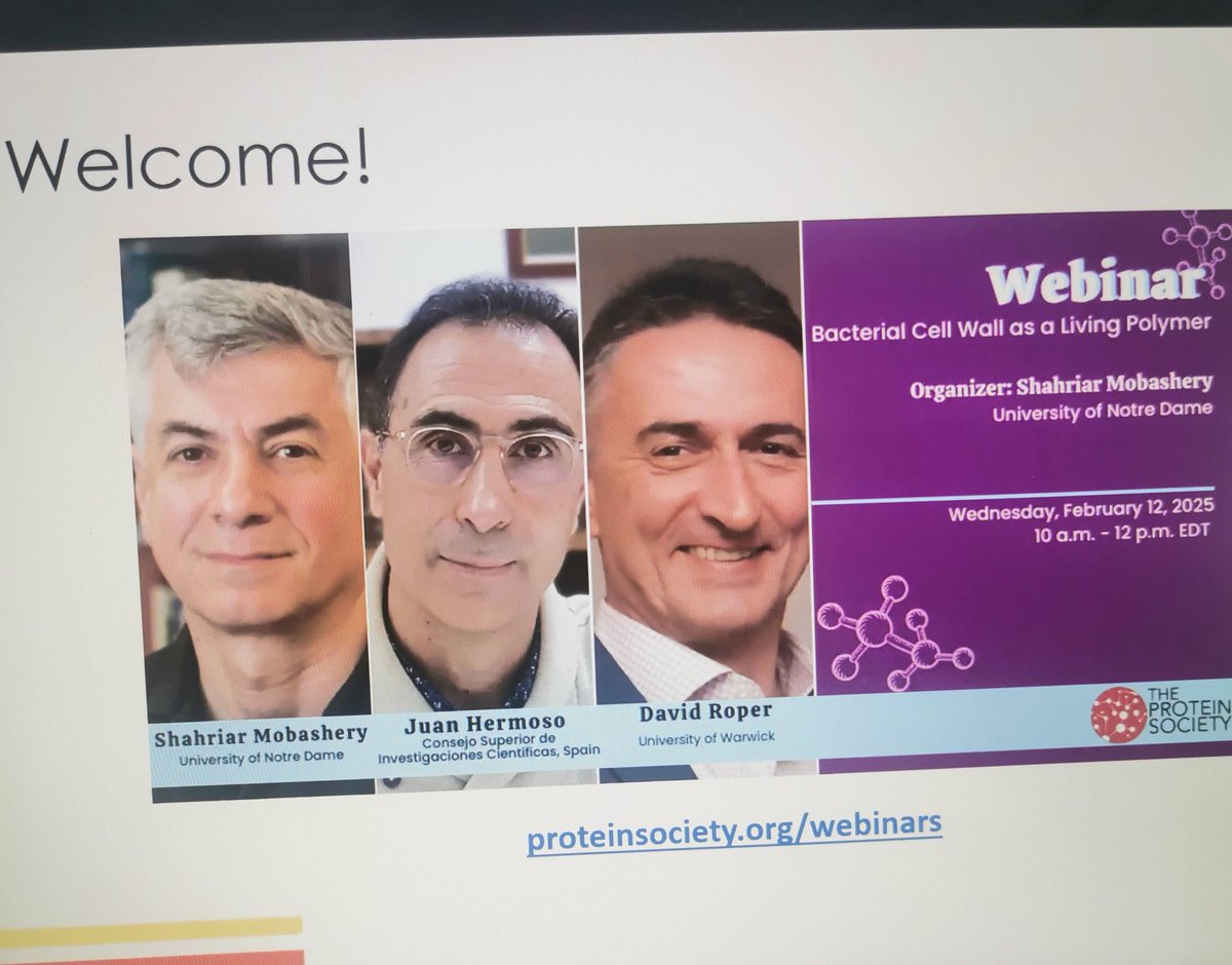 claudiasjv7's tweet image. Let&apos;s go! 🤩📚
@ProteinSociety @davidroper2 @JHermoso_CSIC Shahriar Mobashery
#bacterialcellwall #cellwall