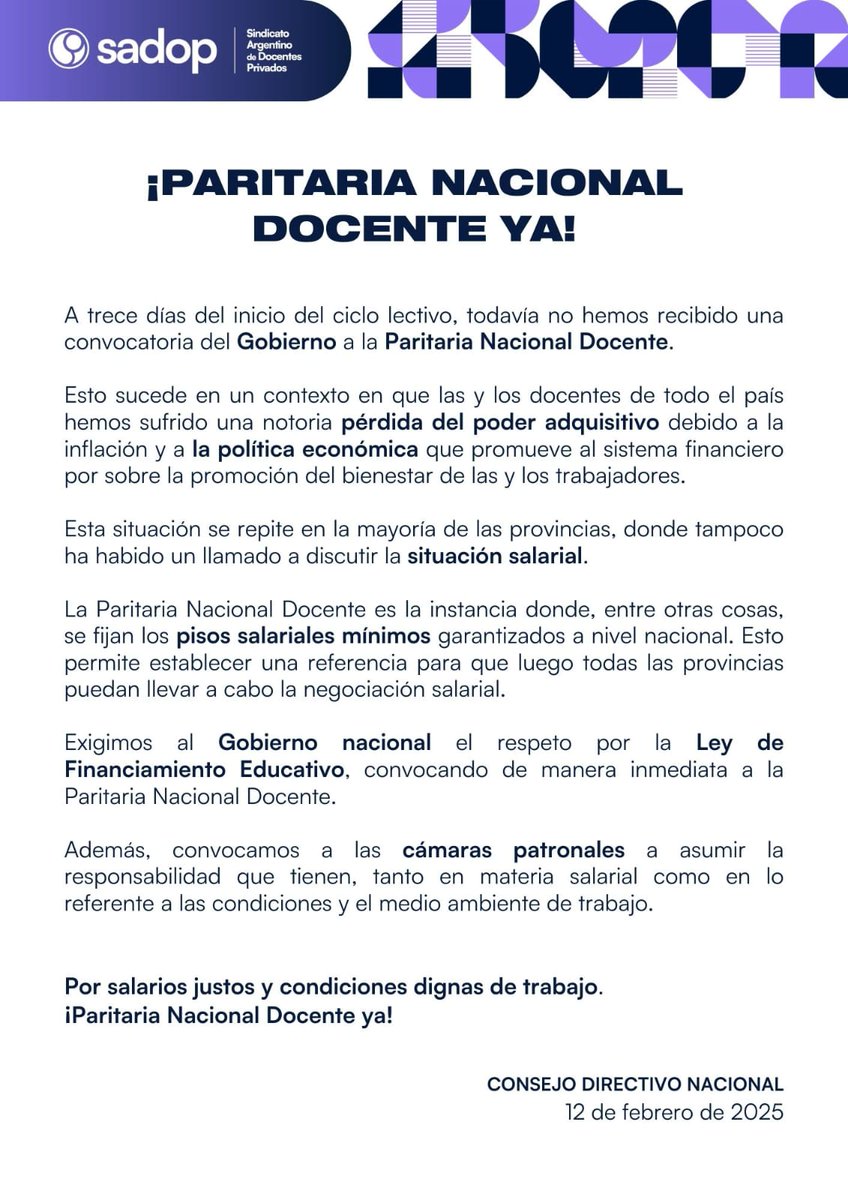 Paritaria Nacional Ya!