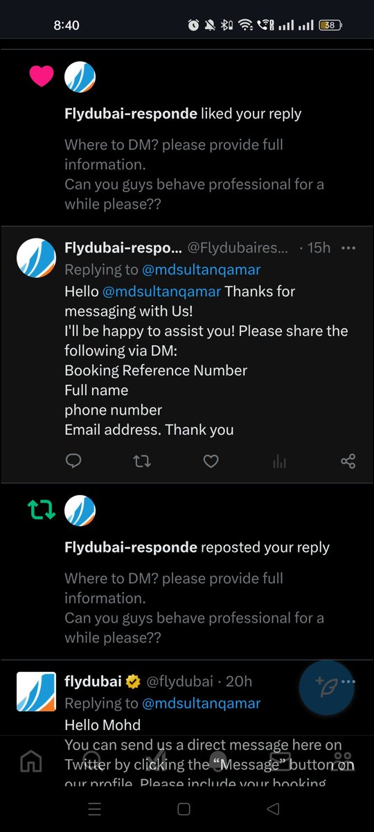 mdsultanqamar's tweet photo. @flydubai I've emailed everything twice, filled the form which you guys asked to fill..

Now see what is happening in name of @flydubai 

Pls go through this post https://t.co/J7hBTladBL
