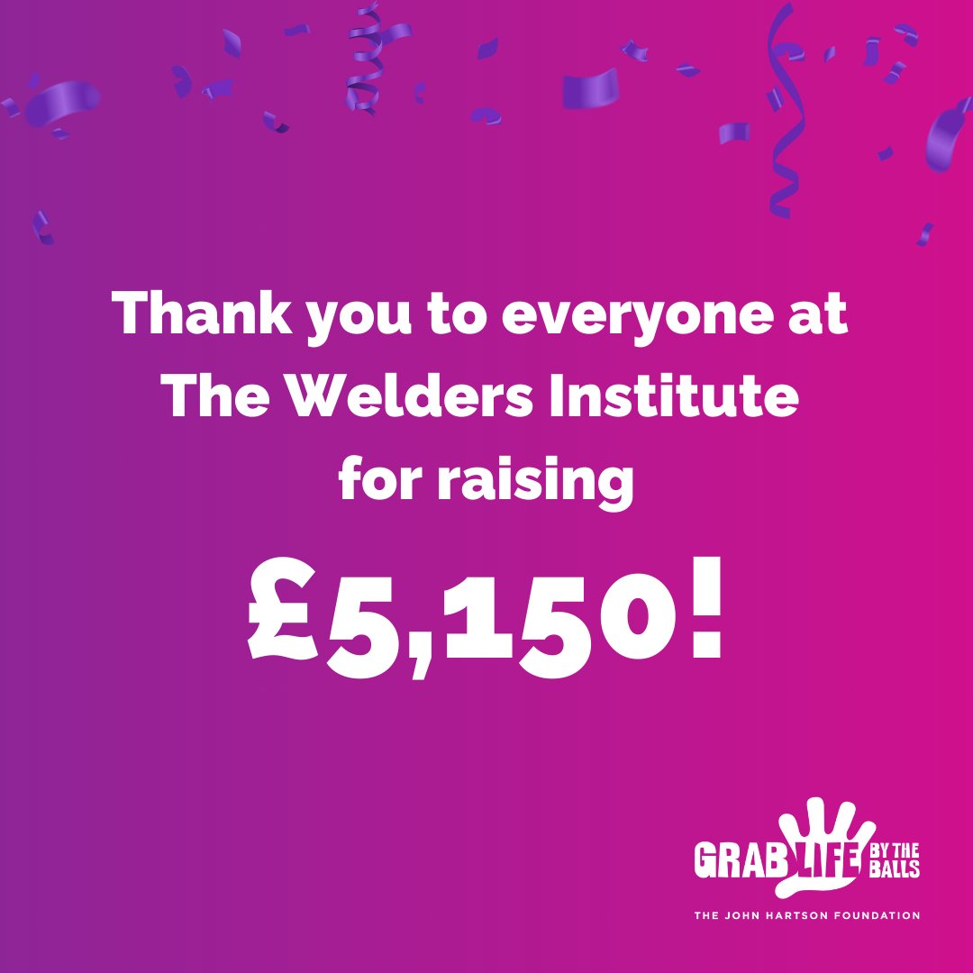 Thank you to everyone at The Welders Institute 
for raising an incredible £5,150 for The John Hartson Foundation at their Annual Dinner last week

Your generosity helps us support those affected by testicular cancer. We appreciate your support! #JohnHartsonFoundation #Fundraising