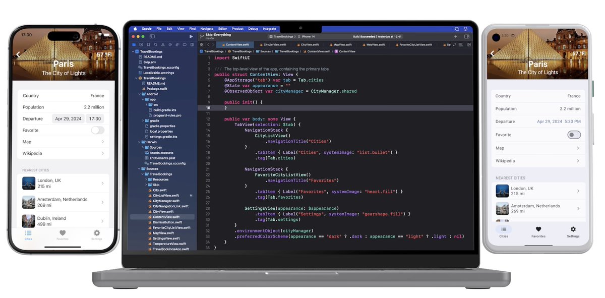 skiptools's tweet photo. Skip docs have been comprehensively updated for native Swift on Android! Things are a bit complex until we finish compiled #SwiftUI support in the coming weeks, and native is still evolving quickly overall. But this reflects its importance moving forward!
https://t.co/IpTnjbdHQ9 https://t.co/djVQLaHx0V