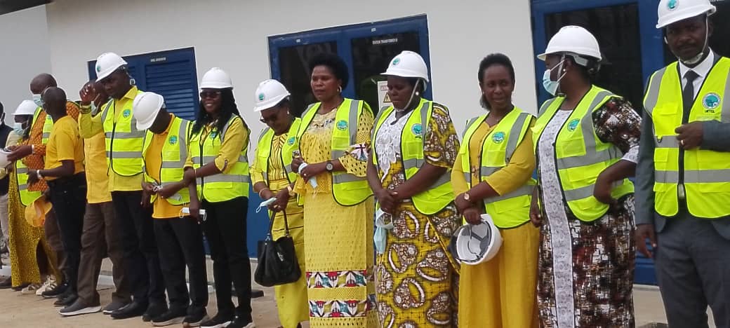 HonestKaberuka's tweet photo. The Kabale District Woman member of parliament Hon Atwakiire Catheline and other leaders earlier today accompanied President Yoweri Museveni at he commissioning of 123 KV Powerline in Hamurwa sub county, Rubanda district. https://t.co/u8phs95GYm