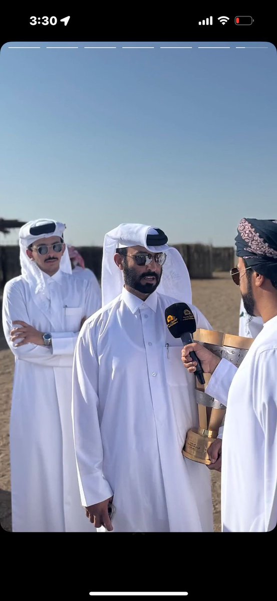 نبارك   لهجن ام الزبار الفوز المستحق  بالكاس بميدان البشاير في #عمان كما نبارك للمضمر محمد بخيت برقان  "الصارم" هذا الانجاز ولاهي غريبه عليه #الاتحاد_العماني _للهجن