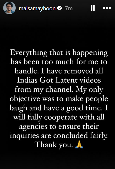 RDJ_91's tweet photo. Nakul dhull was right after all, bandh krwa diya show Samay ka 

#samayraina #indiagotlatent #ranvee

https://t.co/uY98H22qnJ https://t.co/peA2Bt0hcN