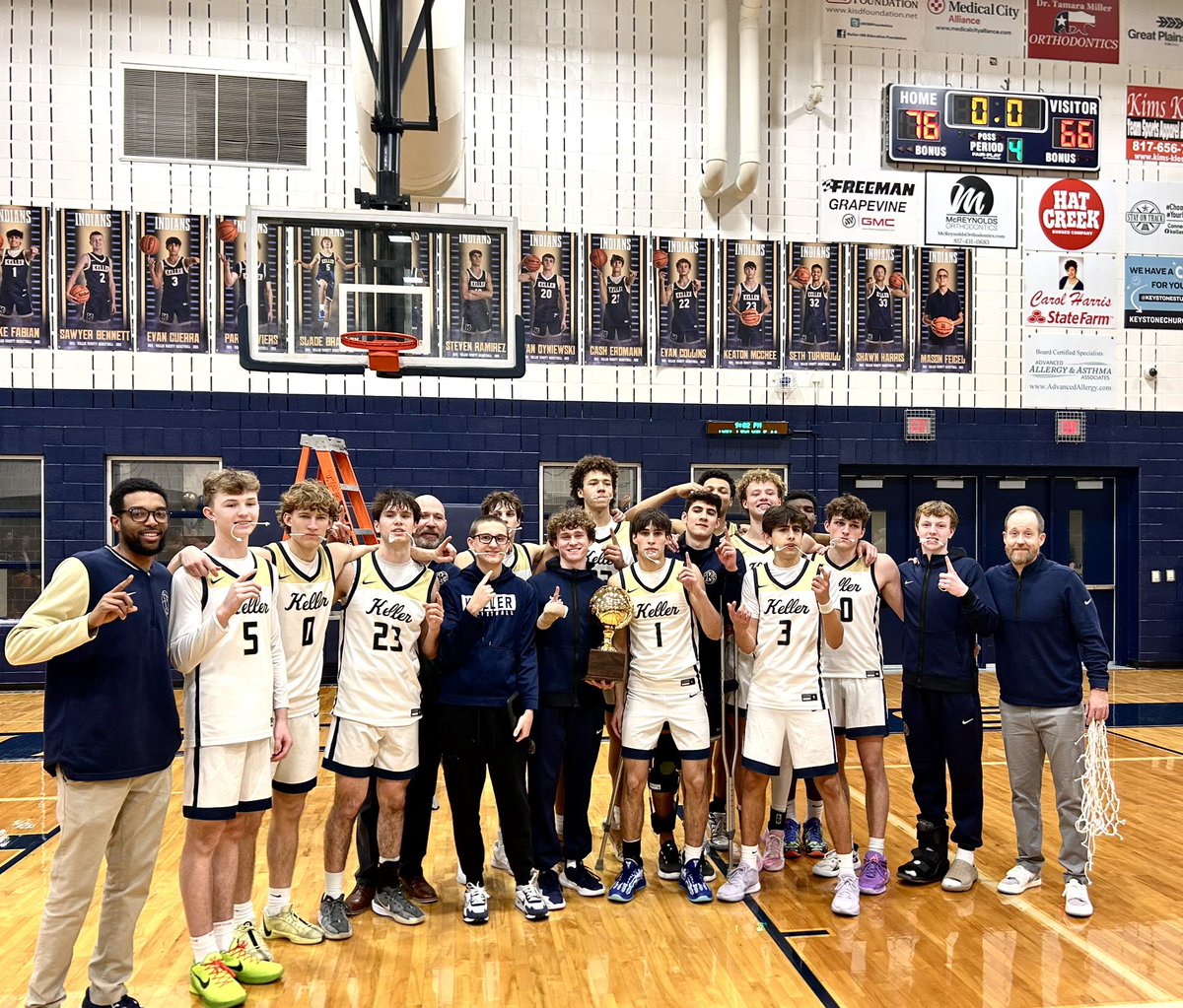 Keller Indian Basketball (@kellerboysbball) on Twitter photo Extremely PROUD of our guys!!
4 Consecutive 4-6A District Championships πππ πβΌοΈ
SENIOR NIGHT WβΌοΈ
Keller 7οΈβ£6οΈβ£ vs LD Bell 6οΈβ£6οΈβ£
18-14 Overall (13-3 District)
JV and 9A GREAT wins to end the season!!
#1percent <a href="/Tabchoops/">ππΌπ½πΎππ</a> Extremely PROUD of our guys!!
4 Consecutive 4-6A District Championships πππ πβΌοΈ
SENIOR NIGHT WβΌοΈ
Keller 7οΈβ£6οΈβ£ vs LD Bell 6οΈβ£6οΈβ£
18-14 Overall (13-3 District)
JV and 9A GREAT wins to end the season!!
#1percent <a href="/Tabchoops/">ππΌπ½πΎππ</a>