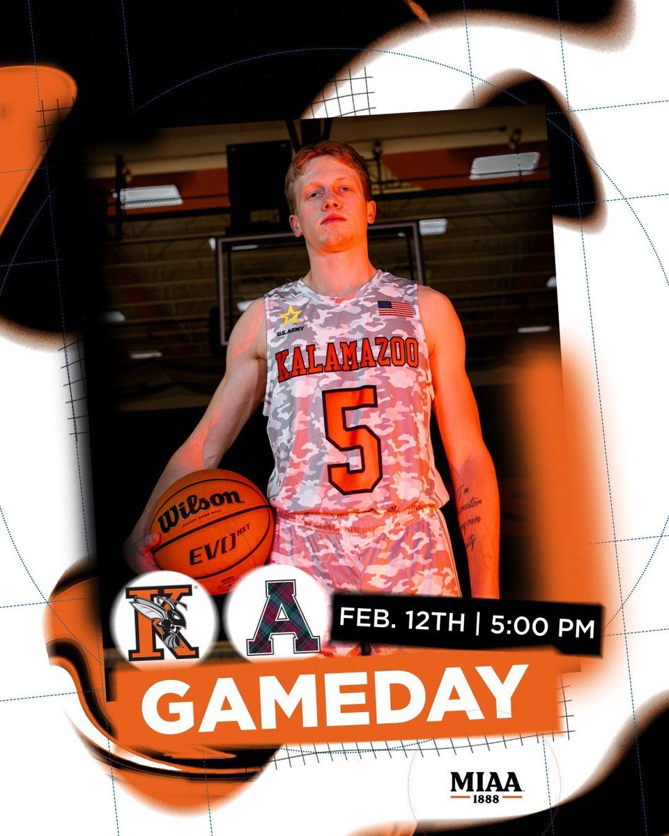 𝐀𝐧𝐝𝐞𝐫𝐬𝐨𝐧 @ 𝟓𝐩𝐦 | 𝐌𝐢𝐥𝐢𝐭𝐚𝐫𝐲 𝐍𝐢𝐠𝐡𝐭

The <a href="/kzoombb/">Kalamazoo College Men’s Basketball</a> team hosts Alma tonight at 5pm in the first annual Military Night. 

#GoHornets | <a href="/kzoombb/">Kalamazoo College Men’s Basketball</a>