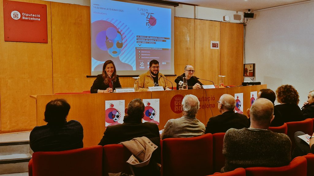 CulturaDIBA's tweet photo. 📢 Arriba el #FestivalZero de @teatresenxarxa amb espectacles de proximitat per connectar amb el públic jove.
📌 Avui s'ha presentat la 8a edició, que té lloc del 14 de febrer al 2 d'abril, amb funcions a la comarca de Barcelona als teatres de Llinars del Vallès, Tordera, Sant Andreu de la Barca i Sant Joan Despí.
🤝 Amb el suport de la @diba.