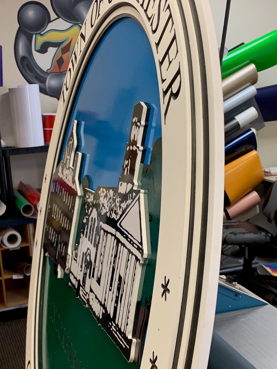 4' tall stacked .5", .25", and .125" black &amp; white PVC sign. PVC is routed, carved, painted, vinyl &amp; digital print overlays
#colchesterct #colchesterct #signs #pvcsigns #pvcsign #pvcsignage #connecticut