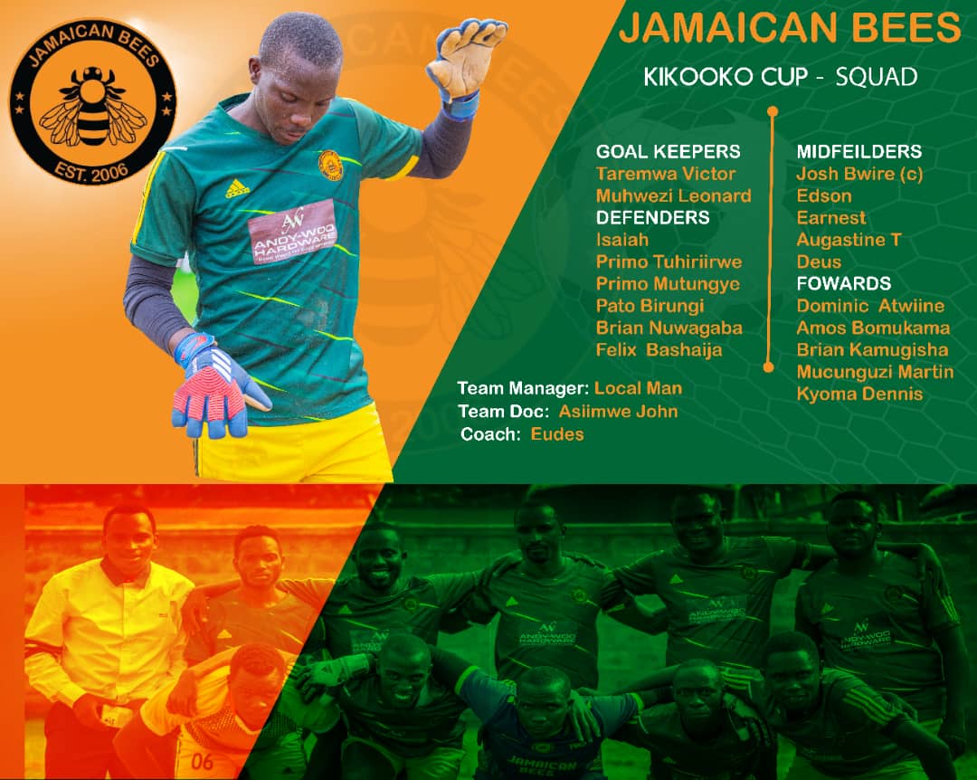 KISOBA League News (@kl__news) on Twitter photo π¨ Season 1 Champions <a href="/JamaicanBees/">Jamaican Bees</a> has confirmed their squad for the #KikookoCup that will be played on Sunday 16th Feb at Supotsu Complex.
Team will be captained by <a href="/JoshBwire/">BWIRE! π</a> with Goalkeeper Muhwezi returning from Team Haven where he has been on loan.
#TuzeBwera π¨ Season 1 Champions <a href="/JamaicanBees/">Jamaican Bees</a> has confirmed their squad for the #KikookoCup that will be played on Sunday 16th Feb at Supotsu Complex.
Team will be captained by <a href="/JoshBwire/">BWIRE! π</a> with Goalkeeper Muhwezi returning from Team Haven where he has been on loan.
#TuzeBwera