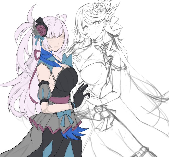 フォルダ見返してたらルカ×エレナのラフが出てきた
どうしてこの絵描くの断念してたんだっけ 