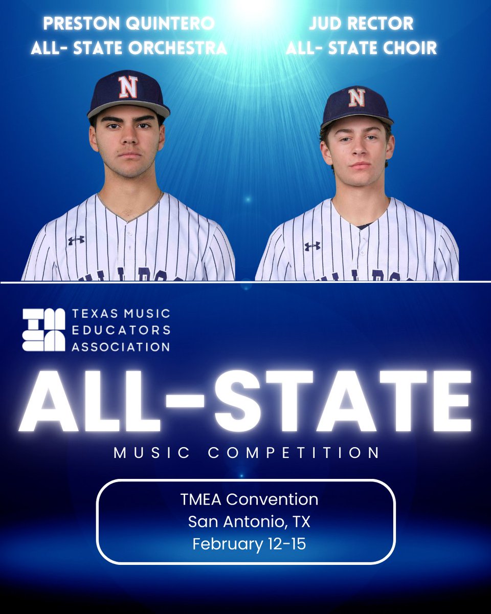 Best of luck to our guys who are headed to San Antonio this morning to compete in the All-State Music Competition. Congratulations Preston Quintero and Jud Rector! We are rooting for you!