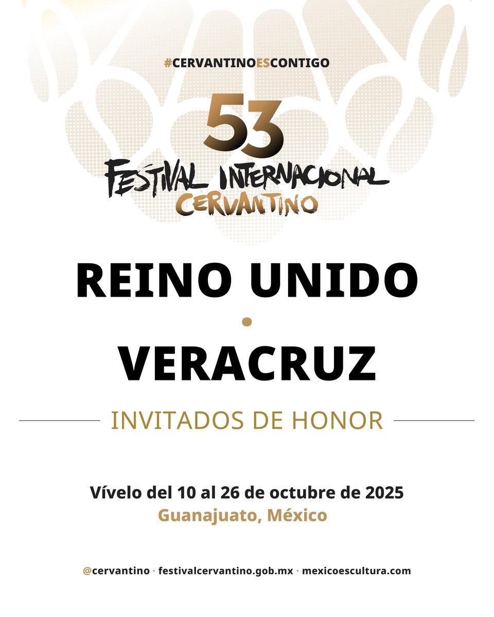 🌍🎭 Cuando la esencia vibrante de 𝗩𝗲𝗿𝗮𝗰𝗿𝘂𝘇 se encuentra con la magia sonora de el 𝗥𝗲𝗶𝗻𝗼 𝗨𝗻𝗶𝗱𝗼, nace una fusión cultural única. ✨🎶
En el #53FIC, las tradiciones de ambos rincones del mundo se abrazan en un mismo escenario.

¡Nos vemos en Guanajuato!, 𝟭𝟬 𝗮𝗹