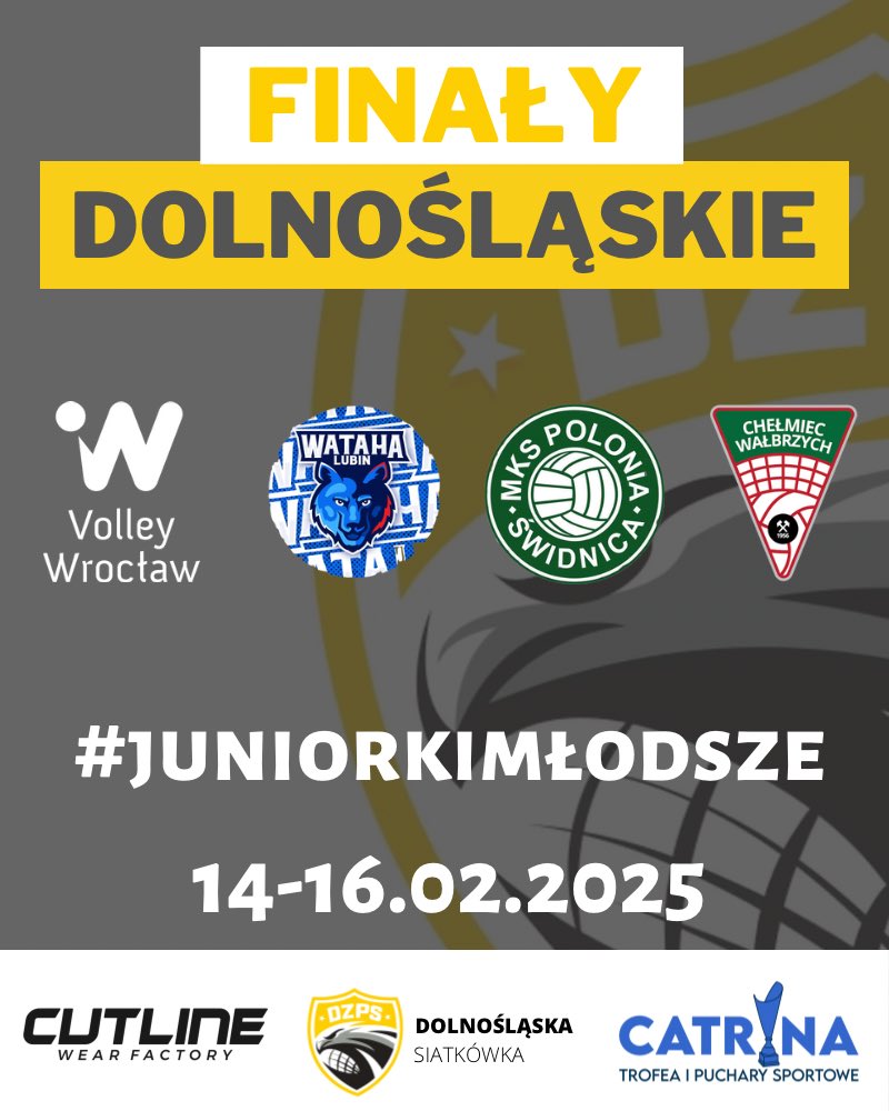 DZPSWroclaw's tweet photo. Juniorki młodsze również będą walczyć w turnieju finałowym, który odbędzie się w Twardogórze (piątek, sobota) oraz we Wrocławiu (niedziela). Gospodynie @VolleyWroclaw podejmą @KPSChelmiec , Polonię Świdnica oraz Watahę Lubin. https://t.co/urcFPW0lZn