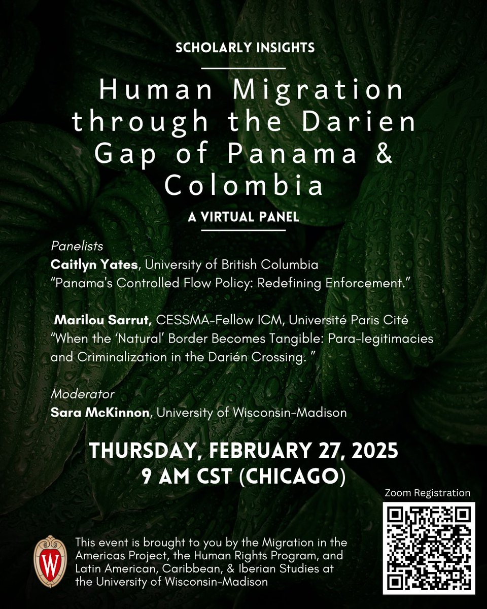 yatescait's tweet image. Thrilled to join Marilou Sarrut for this upcoming panel on our ongoing research on mobility through the Darien Gap.
To participate, you can scan the QR code below or click on this link to register: lnkd.in/edDfzN9r