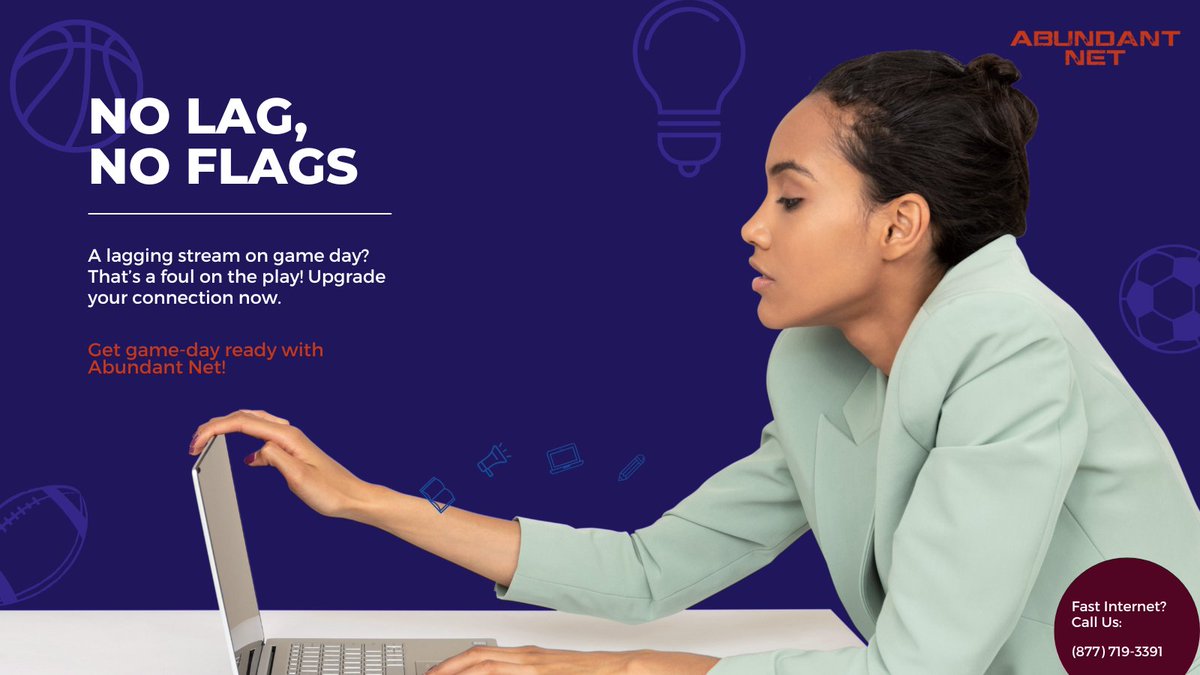 NetAbundan16484's tweet photo. 🏈🚀 A Lagging Stream on Game Day?  

That’s a Foul on the Play!  

📶❌Don't let slow internet ruin the biggest moments!  

Abundant Net delivers fast, reliable rural internet so you can stream every touchdown in crystal-clear HD—buffer-free! https://t.co/E0RLEC1OpZ