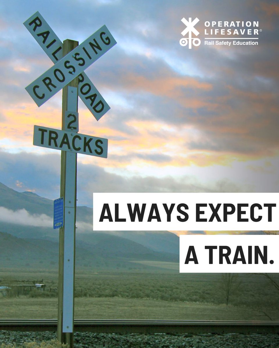 olinational's tweet image. Trains can come on any track, at any time, from either direction. When you see tracks, always think train!

#SeeTracksThinkTrain
#RailSafetyEducation