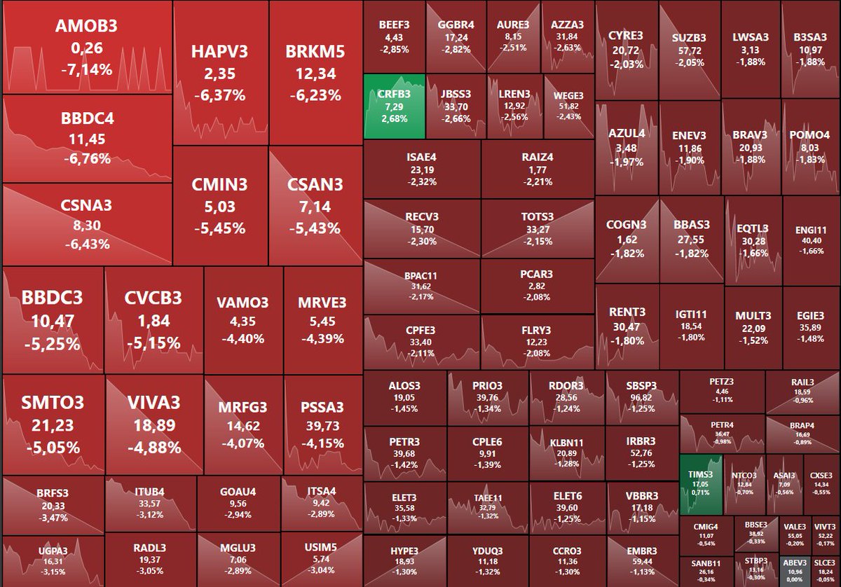 andrerspinola's tweet image. Another bloody day in the B3 market

#ações #b3 #riskmap