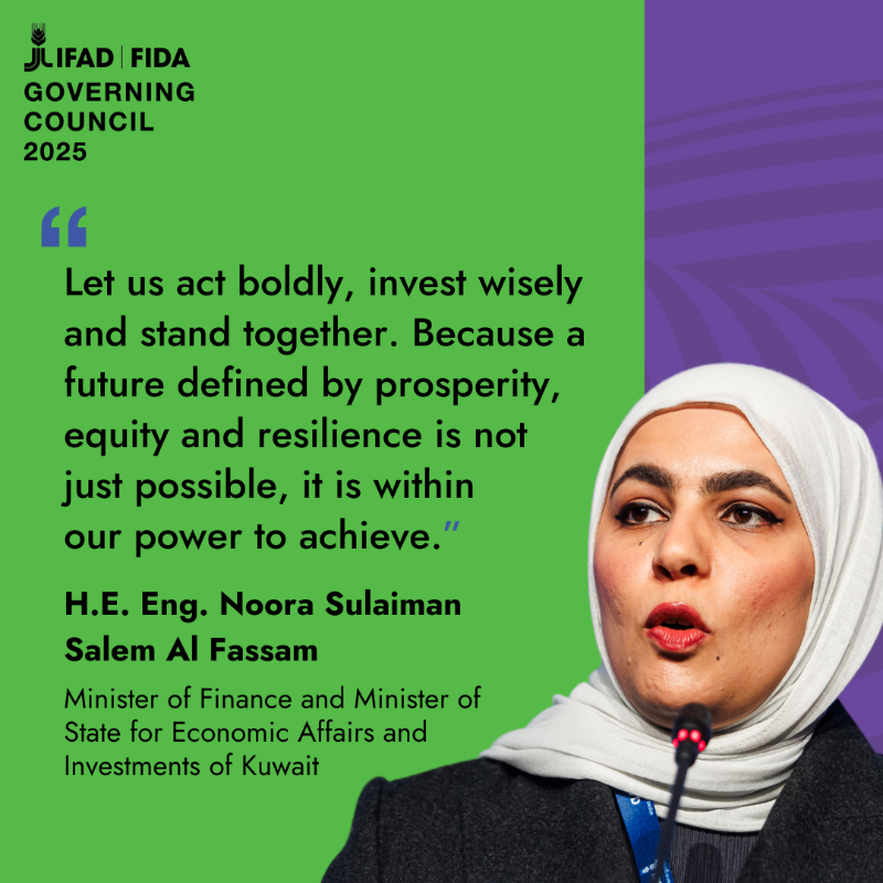 IFAD's tweet photo. 🌍 At #IFADGoverningCouncil, leaders unite for food security &amp; climate action!

From tackling inequalities in food systems to investing in rural areas, the call is clear: we need bold action, partnerships &amp; sustainable growth. 🌱💡