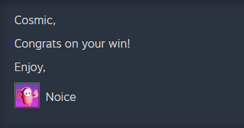 Huge thanks to <a href="/NoiceStreaming/">Noice</a> for the £75 Steam gift card! 

Back to back clip competition winner  👀🏆

Thanks for hosting these ❤️ Always super fun!