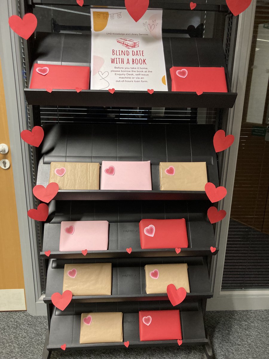 Fancy a blind date...with a book?
Will you fall in love with a new story, or discover that it's just not your type? Our wrapped-up books make the perfect borrowable present to yourself this Valentine's Day! Get in touch or visit us to find out more.
<a href="/UHD_NHS/">University Hospitals Dorset NHS Foundation Trust</a> 
<a href="/DorsetHealth/">Dorset HealthCare</a>