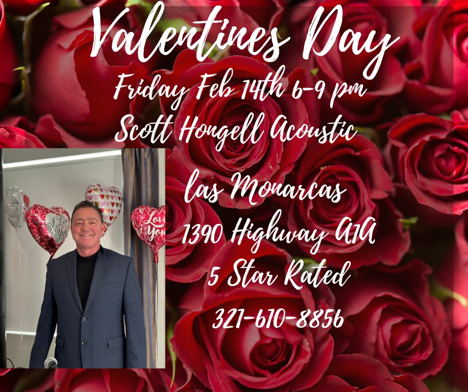 SHongell's tweet image. This Friday night celebrate Valentines Day with us at Las Monarcas, a five star rated restaurant in Satellite Beach