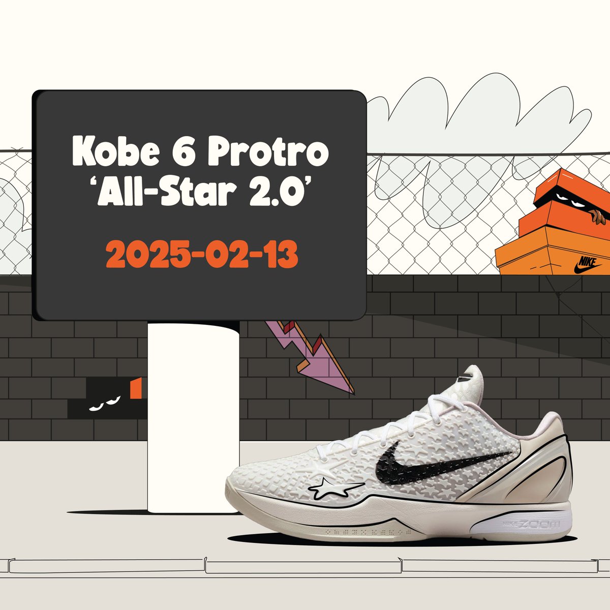 REPOST TO WIN 1x TSB KEY 💩
The star of all stars, dressed in stars drops tomorrow!

Get ready to COOK the Kobe 6 Protro 'Sail' with TSB WHEREVER you are in SNKRS world! 🌐