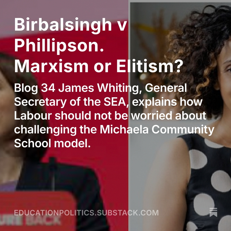 Socialist Educational Association (@socialistedu) on Twitter photo Birbalsingh v Phillipson. Marxism or Elitism?, by <a href="/SocialistEdu/">Socialist Educational Association</a>
<a href="/Miss_Snuffy/">Katharine Birbalsingh</a> <a href="/bphillipsonMP/">Bridget Phillipson</a> open.substack.com/pub/educationp… Birbalsingh v Phillipson. Marxism or Elitism?, by <a href="/SocialistEdu/">Socialist Educational Association</a>
<a href="/Miss_Snuffy/">Katharine Birbalsingh</a> <a href="/bphillipsonMP/">Bridget Phillipson</a> open.substack.com/pub/educationp…
