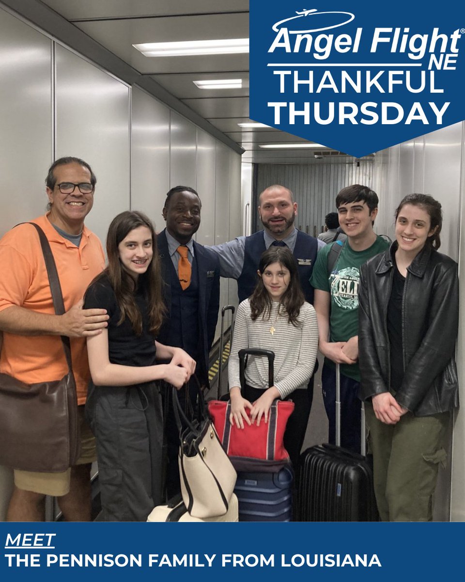 The Pennison family of Louisiana has faced a tough battle—all 8 children diagnosed with Chronic Lyme Disease. 🕊️ Thanks to <a href="/JetBlue/">JetBlue</a> &amp; The Brian Goldner Center, they’ve taken 26 flights to Boston &amp; NYC for life-saving care.

#AngelFlightNE #LymeDiseaseAwareness #HopeAndHealing