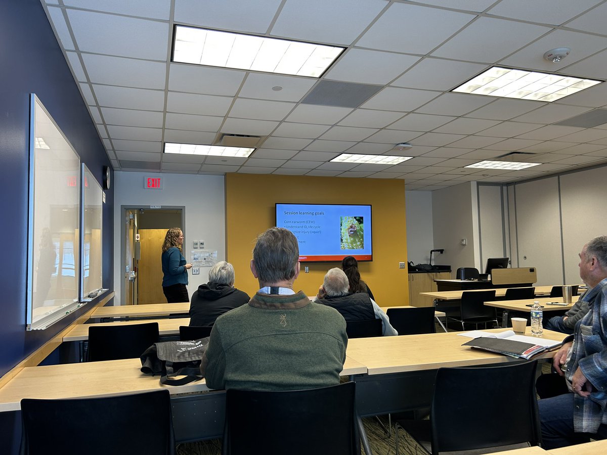 Ashley Dean (@ashleyn_dean) on Twitter photo Good turnout for <a href="/erinwhodgson/">Erin Hodgson</a>’s corn earworm resistance update at the Iowa Specialty Producers meeting despite all the snow! Good turnout for <a href="/erinwhodgson/">Erin Hodgson</a>’s corn earworm resistance update at the Iowa Specialty Producers meeting despite all the snow!