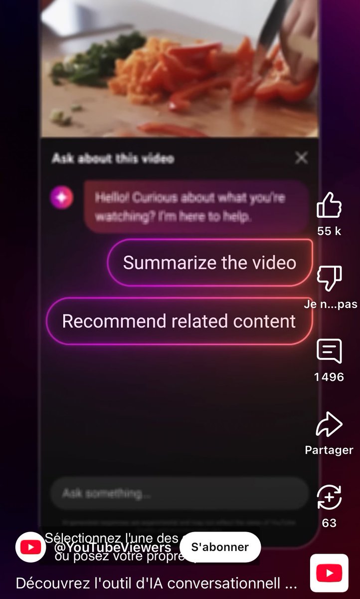 YouTube lance son propre CHATGPT !
La plateforme propose désormais un chat IA qui permet de résumer des vidéos, en recommander ou répondre à des questions concernant certains passages. Vous en pensez quoi ?