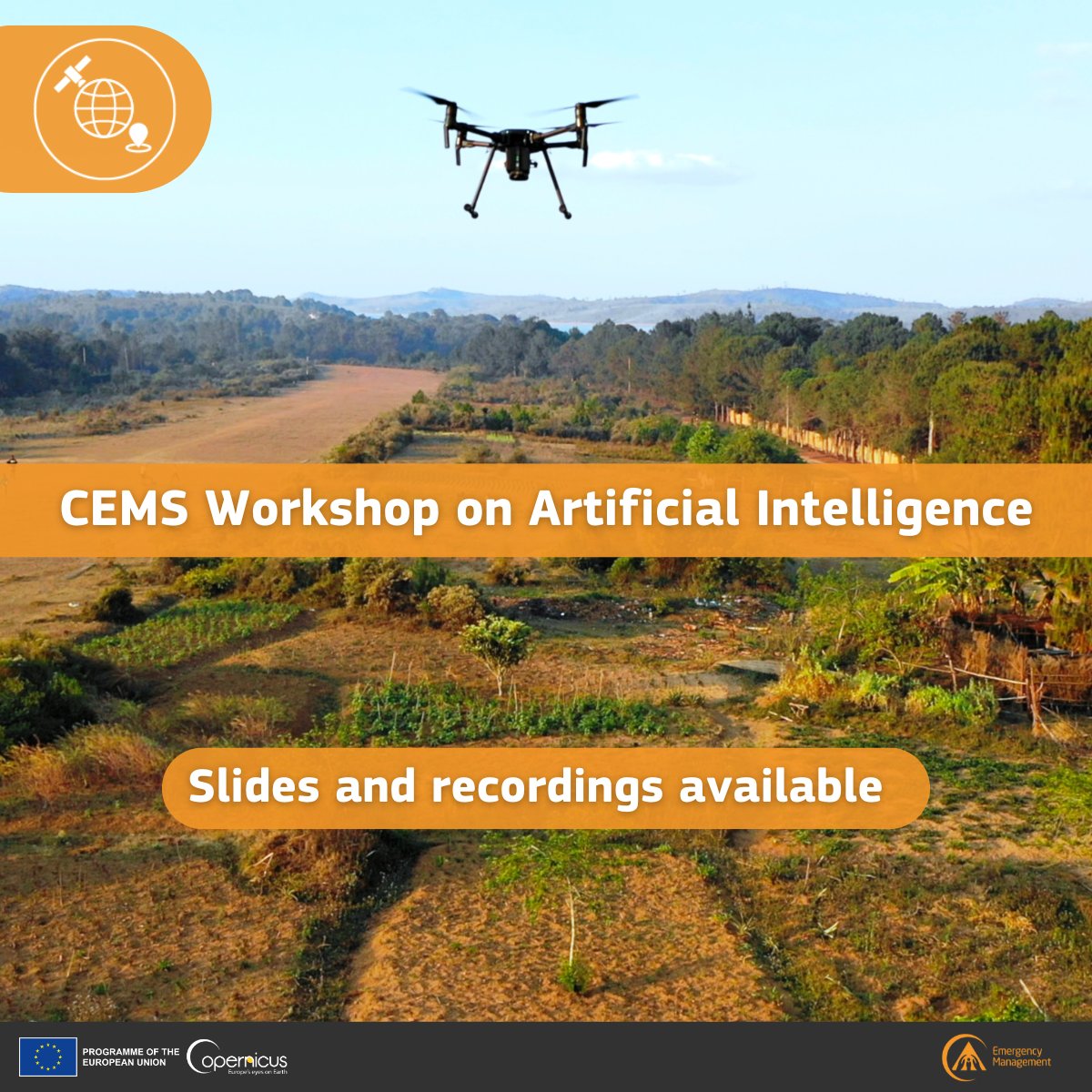 CopernicusEMS's tweet photo. Learn how to use #ComputerVision, #MachineLearning and #DeepLearning to analyse images derived from #EO, with these slides and recordings from the CEMS Workshop on #AI.
We’re at a turning point in #DataScience. It’s time to get prepared.
👉 https://t.co/o6EbLKMpFK https://t.co/YZFNJxSyFt