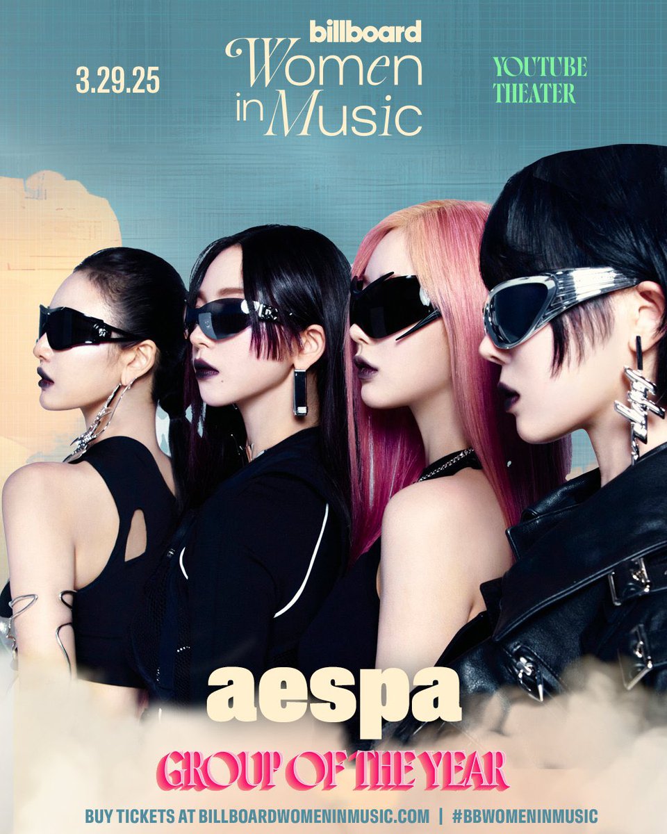 aespa to be honored as Group of the Year at Billboard’s Women in Music event.