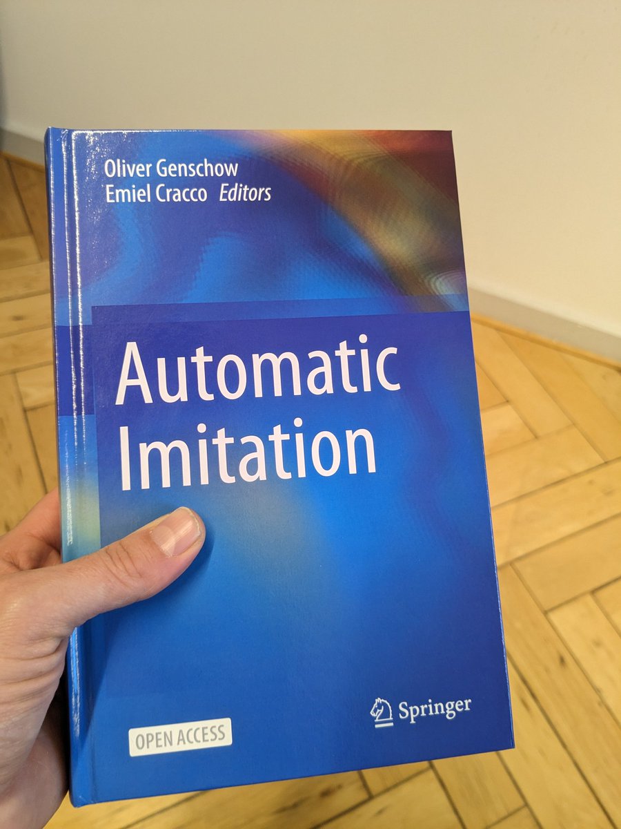 Oliver Genschow (@ogenschow) on Twitter photo Finally, the hard copy version of the book on automatic imitation, <a href="/CraccoEmiel/">Emiel Cracco</a> and I edited, has arrived. We're glad the book is also available as open access via the following link: link.springer.com/book/10.1007/9… Finally, the hard copy version of the book on automatic imitation, <a href="/CraccoEmiel/">Emiel Cracco</a> and I edited, has arrived. We're glad the book is also available as open access via the following link: link.springer.com/book/10.1007/9…