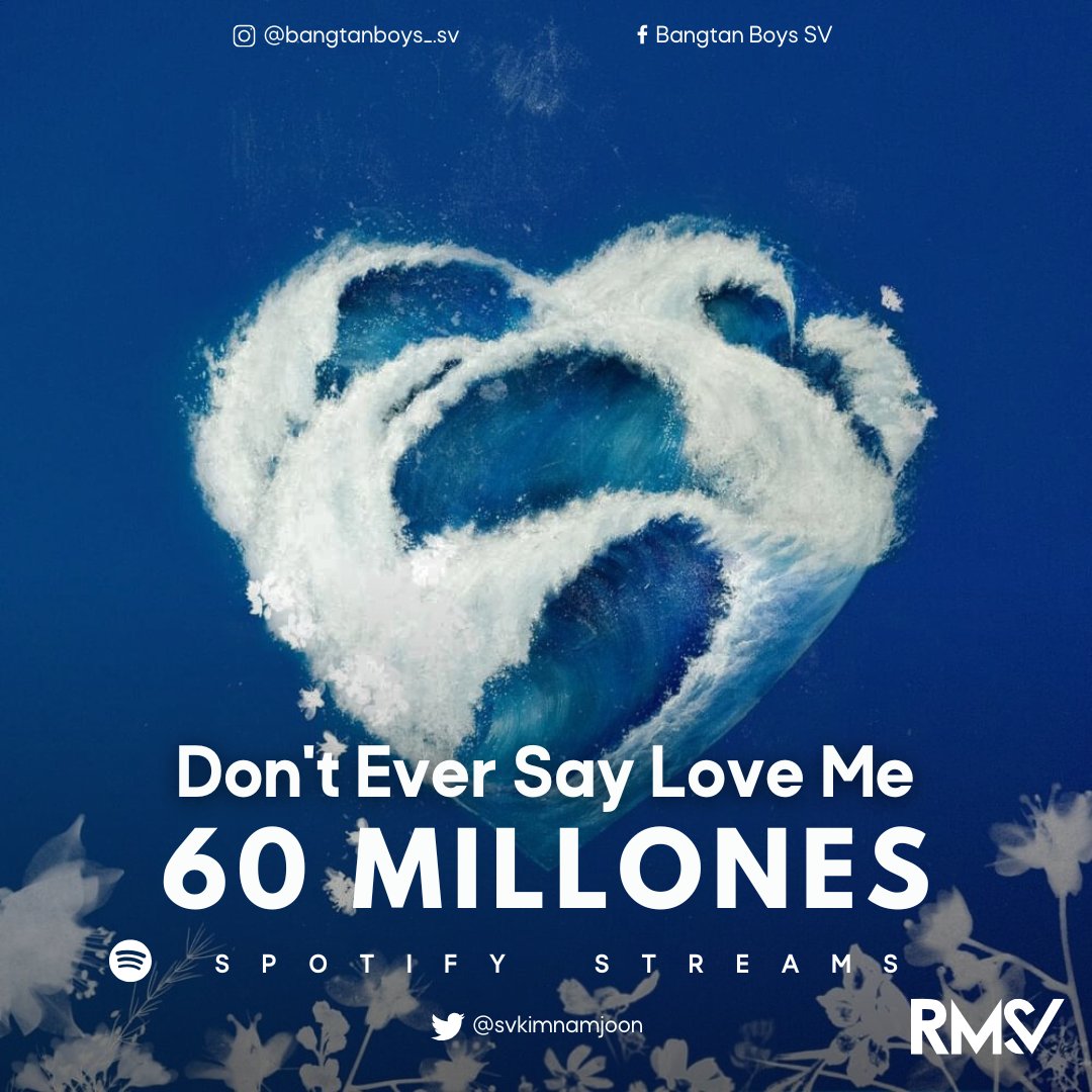svkimnamjoon's tweet photo. "Don't ever say love me" by #Colde feat #RM a sobrepasado los 60M streams en Spotify
¡Muchas felicidades! 🎊
🖇 https://t.co/iYNmnKQXTm
#RM #BTSRM #NAMJOON #RMxCOLDE @BTS_twt
-🌱 https://t.co/FHvi7P1fiK