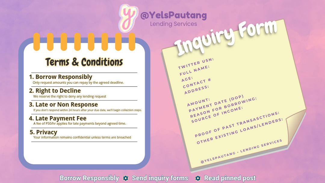 Miss Yel • Pautang Service tweet media