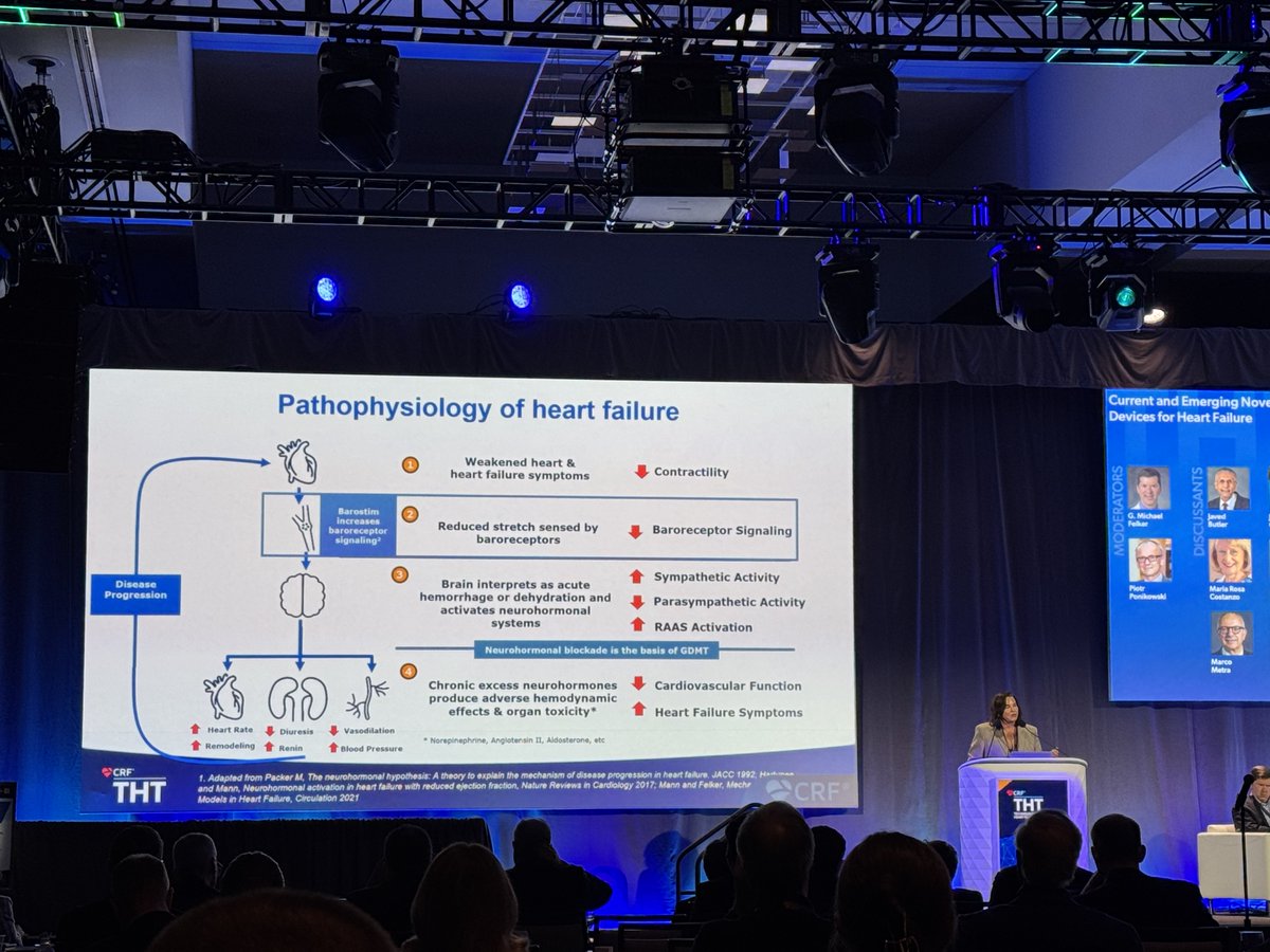 Thanks to <a href="/shelleyhallmd/">Shelley Hall</a> for her comprehensive review of #Barostim as a device therapy option to improve #heartfailure symptoms during today's "Current and Emerging Novel Device Therapies" session at #THT2025.