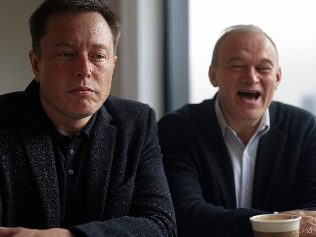 uoblibdems's tweet photo. ๐จ Elon Musk is reportedly DISTRAUGHT after Lib Dem leader Ed Davey proposed to put tarrifs on Tesla cars and other #MAGA products
Davey is polling ahead of Reform in UK polls ๐ฌ๐ง
Is this the end for the American patriots? RT if you think so ๐
#PMQs https://t.co/WW6ZZBExvX