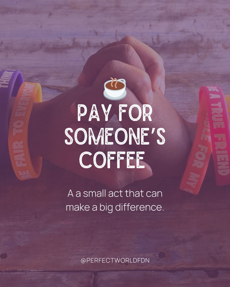 PerfectWorldFdn's tweet image. It’s Random Acts of Kindness Week! 💛

Small, everyday actions can brighten someone’s day and create ripple effects of positivity.

Swipe through for simple ways to spread kindness today! ➡️

🔗 Explore more via our Everyday Kindness activities at iapw.org/our-work/every…